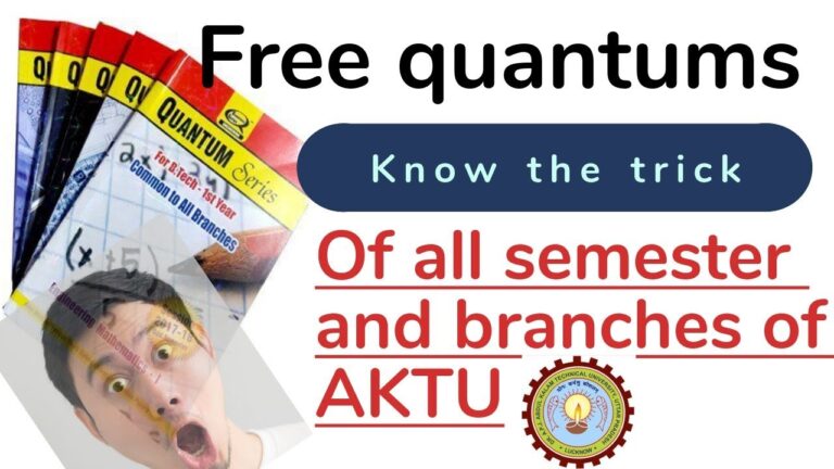 Quantum Series AKTU PDF Free Download: The Ultimate Study Guide for Engineering Students