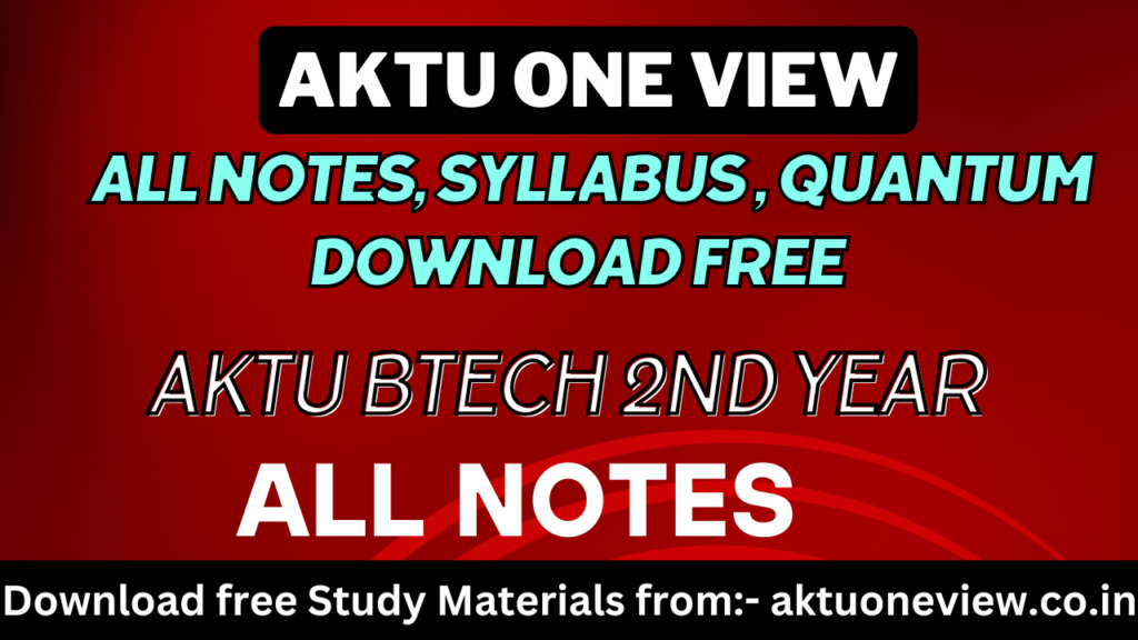 AKTU BTech ME 2nd Year Notes PDF Free Download