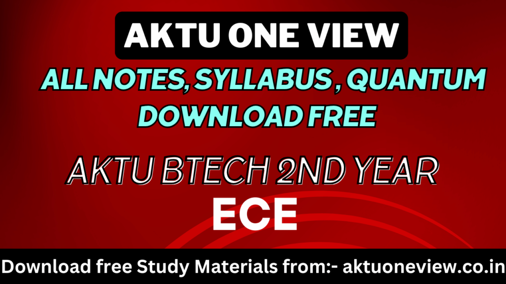 AKTU BTech ECE 2nd Year Notes PDF Download